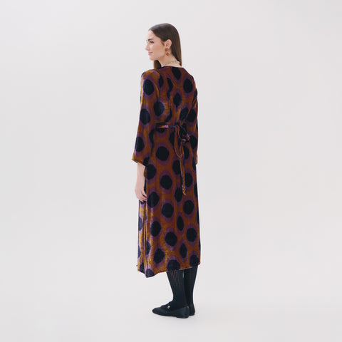 Mafalda Brown medallion dress