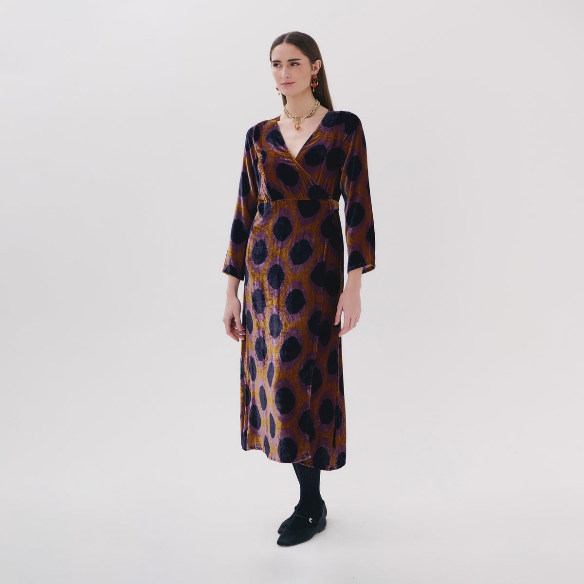 Mafalda Brown medallion dress