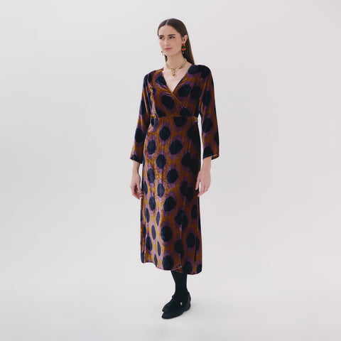 Mafalda Brown medallion dress