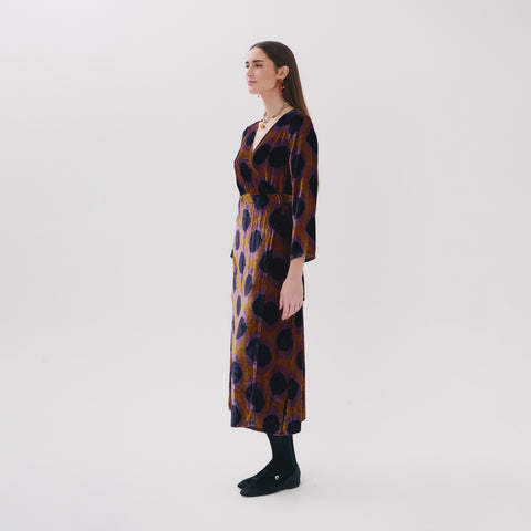 Mafalda Brown medallion dress