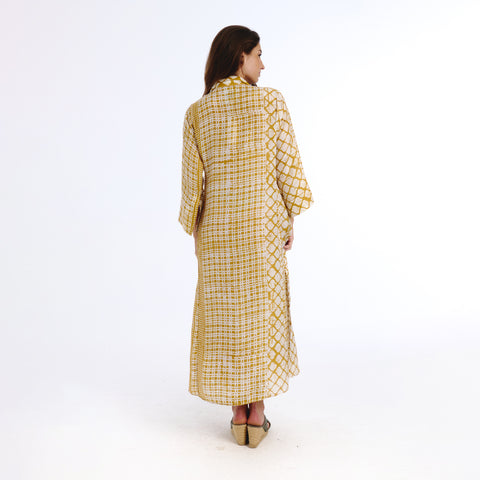 Maia yellow batik kurta