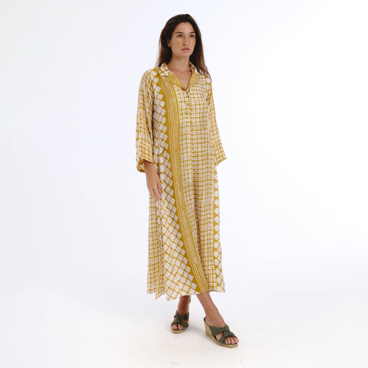 Maia yellow batik kurta