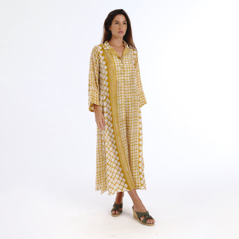 Maia yellow batik kurta
