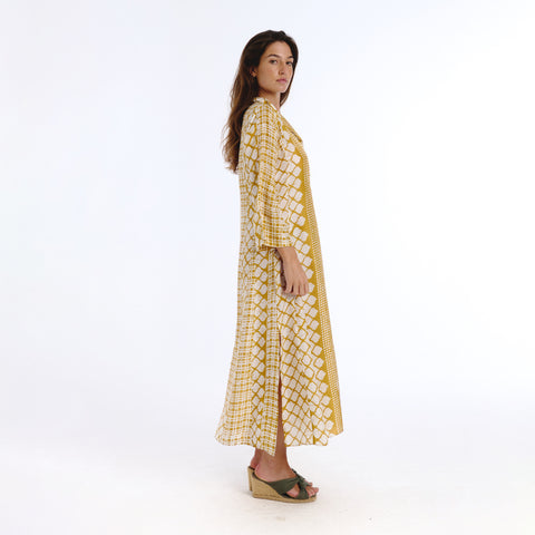 Maia yellow batik kurta