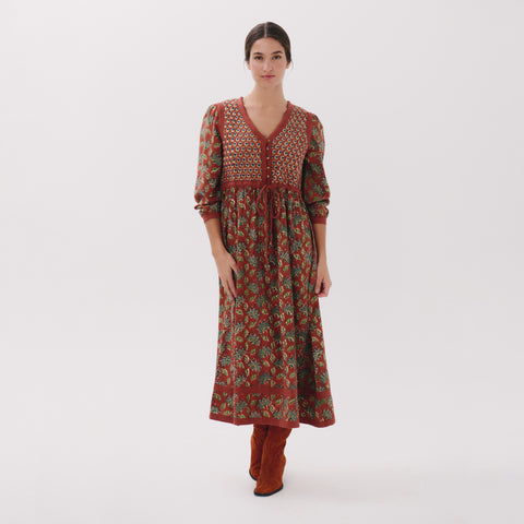 Manuar brown queen dress