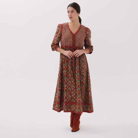 Manuar brown queen dress