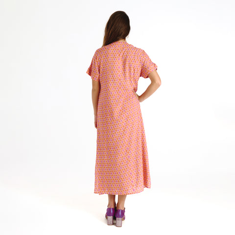 Marina orange mirza dress