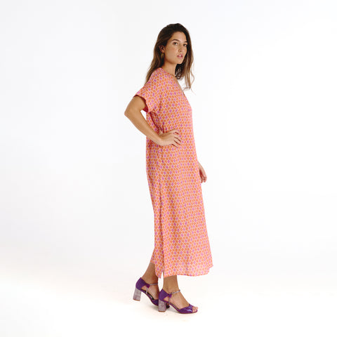 Marina orange mirza dress