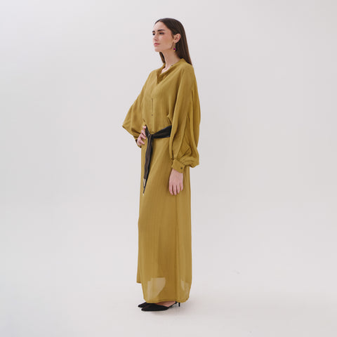 Gala green viscose plain skirt