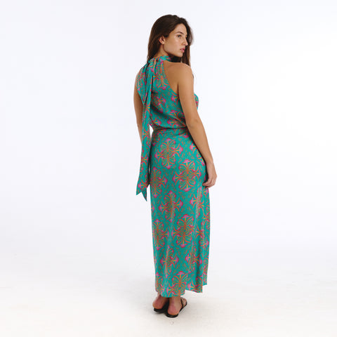 Cassia blue blanche flower skirt
