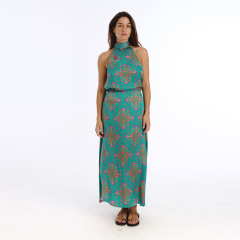 Mica blue blanche flower top