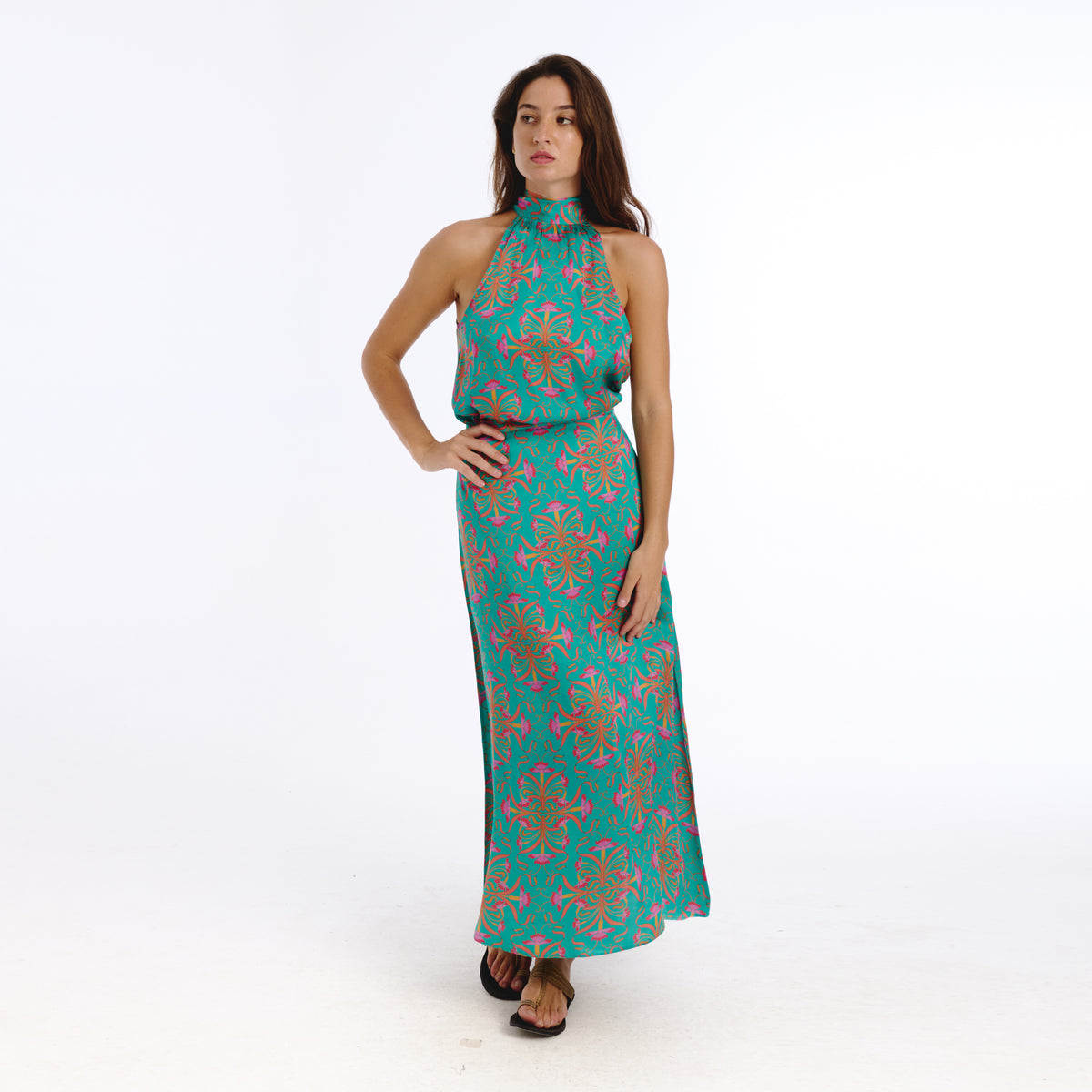 Cassia blue blanche flower skirt