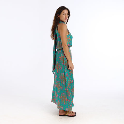 Cassia blue blanche flower skirt