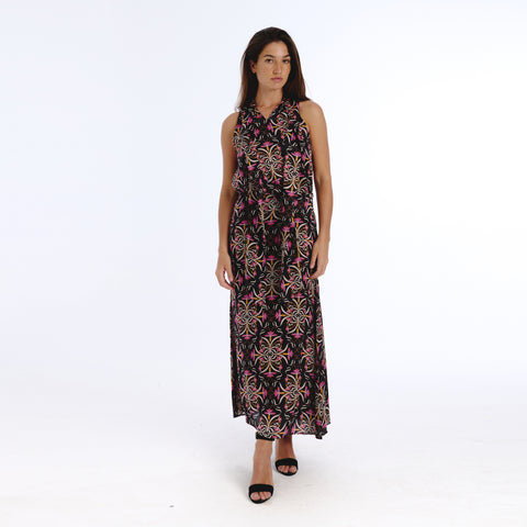 Mica black blanche flower top
