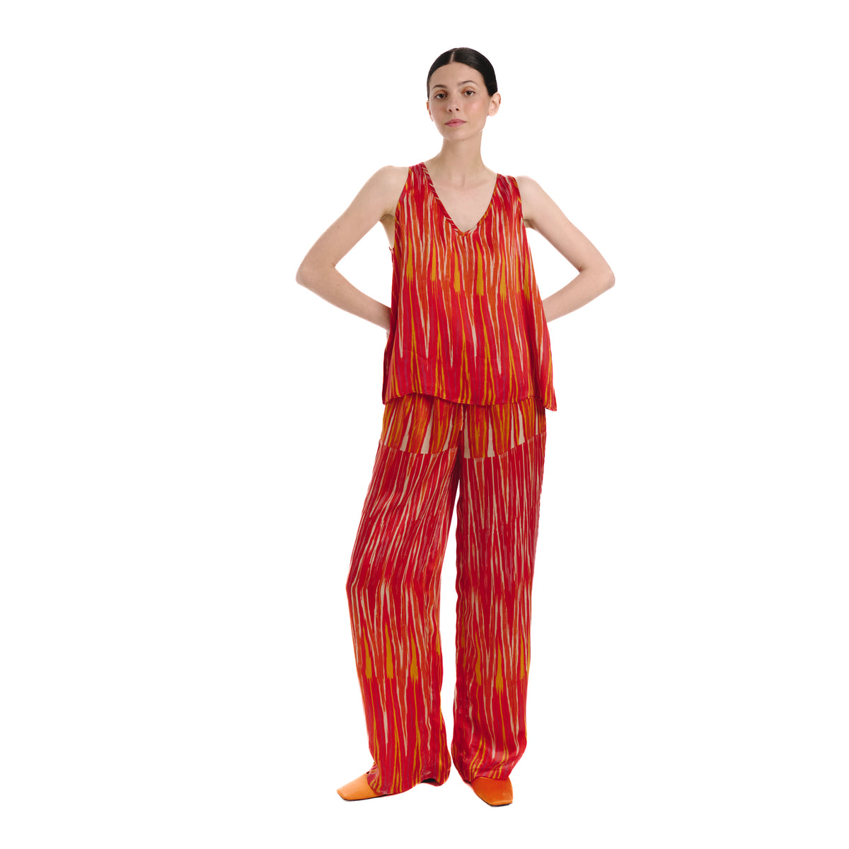 Nebla red ikat Top