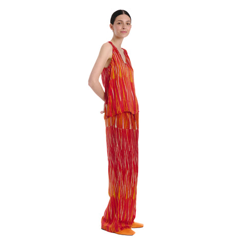 Belira red ikat trouser