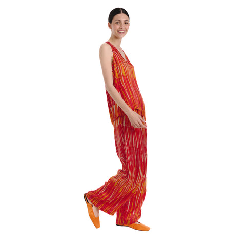 Nebla red ikat Top
