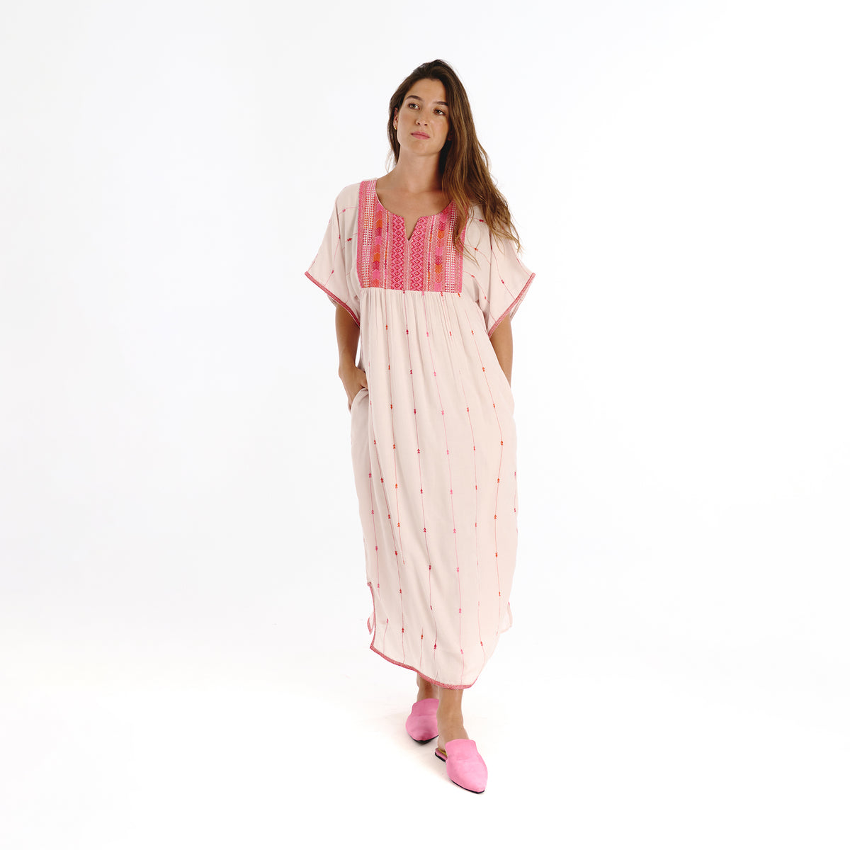 Noa pink islip dress