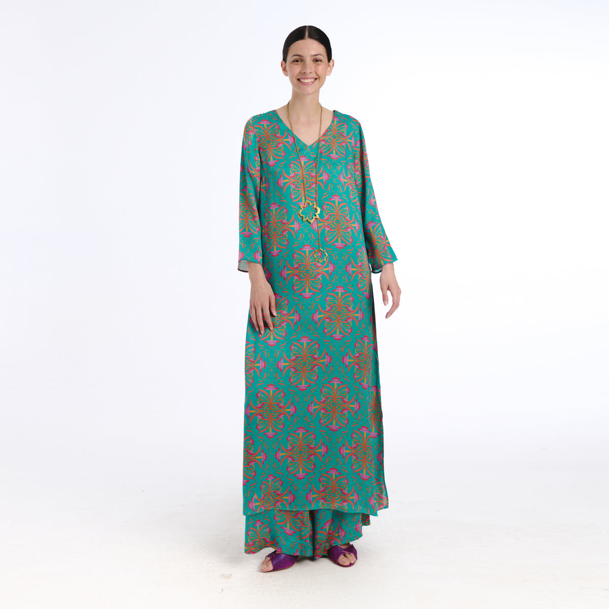 Nola blue blanche flower Dress