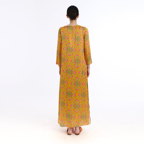 Nola yellow blanche flower Dress