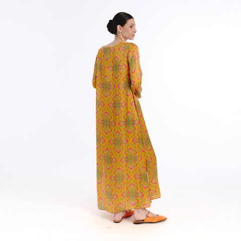 Nola yellow blanche flower Dress