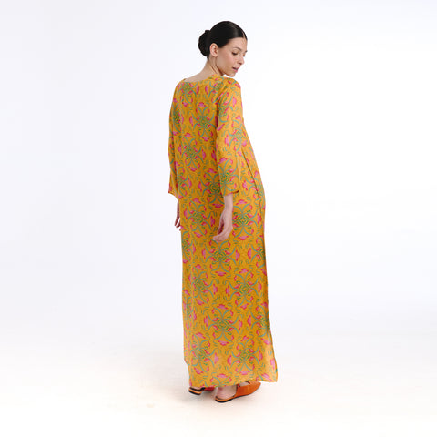 Nola yellow blanche flower Dress