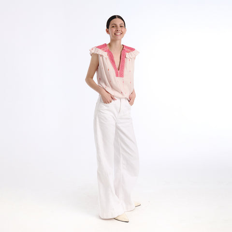 Nube pink islip top