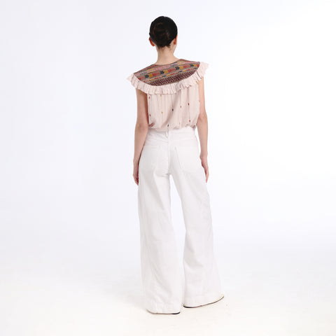 Nube brown islip top
