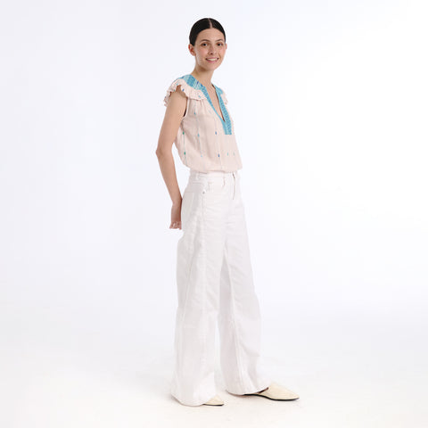 Nube blue islip top