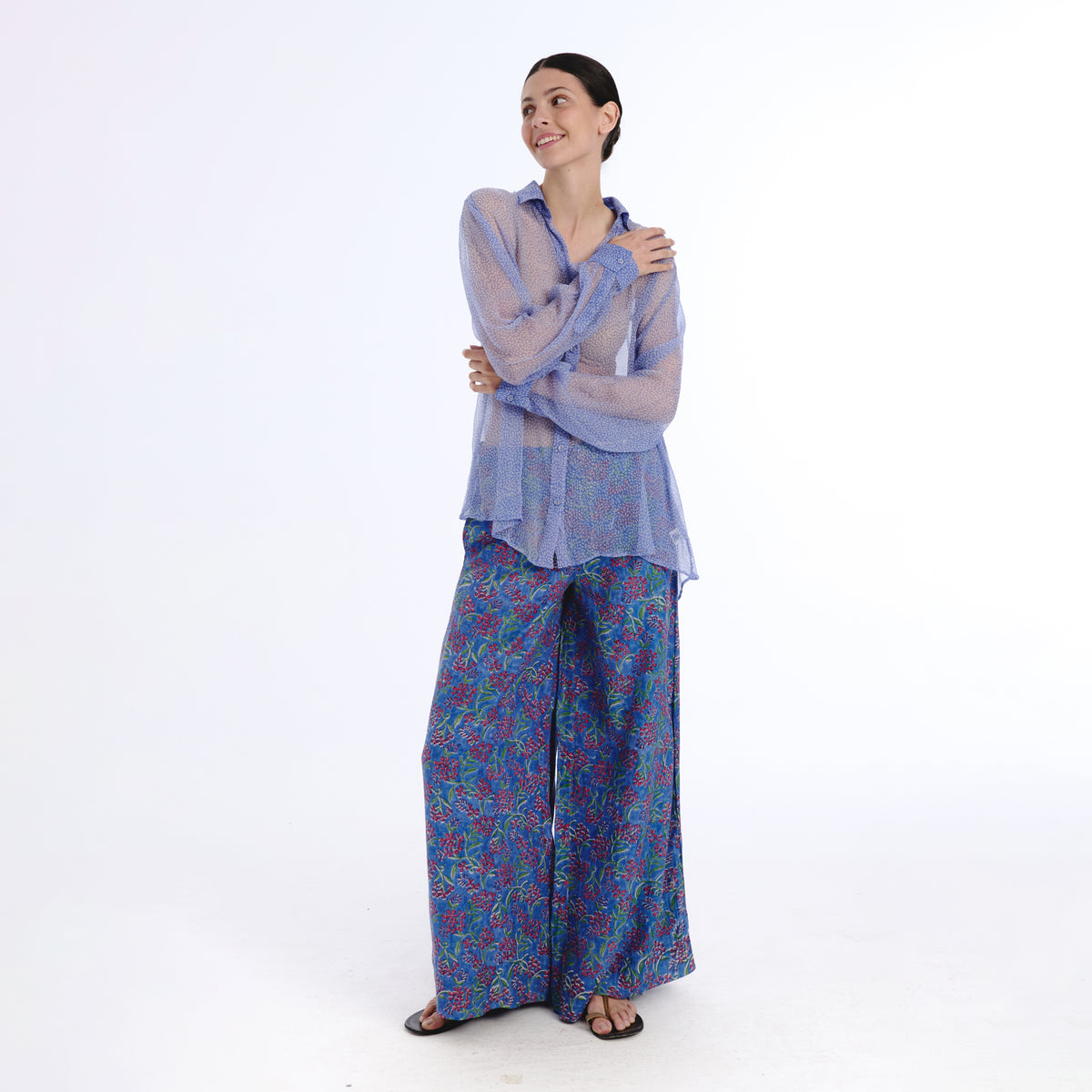 Nunus purple rice sea blouse
