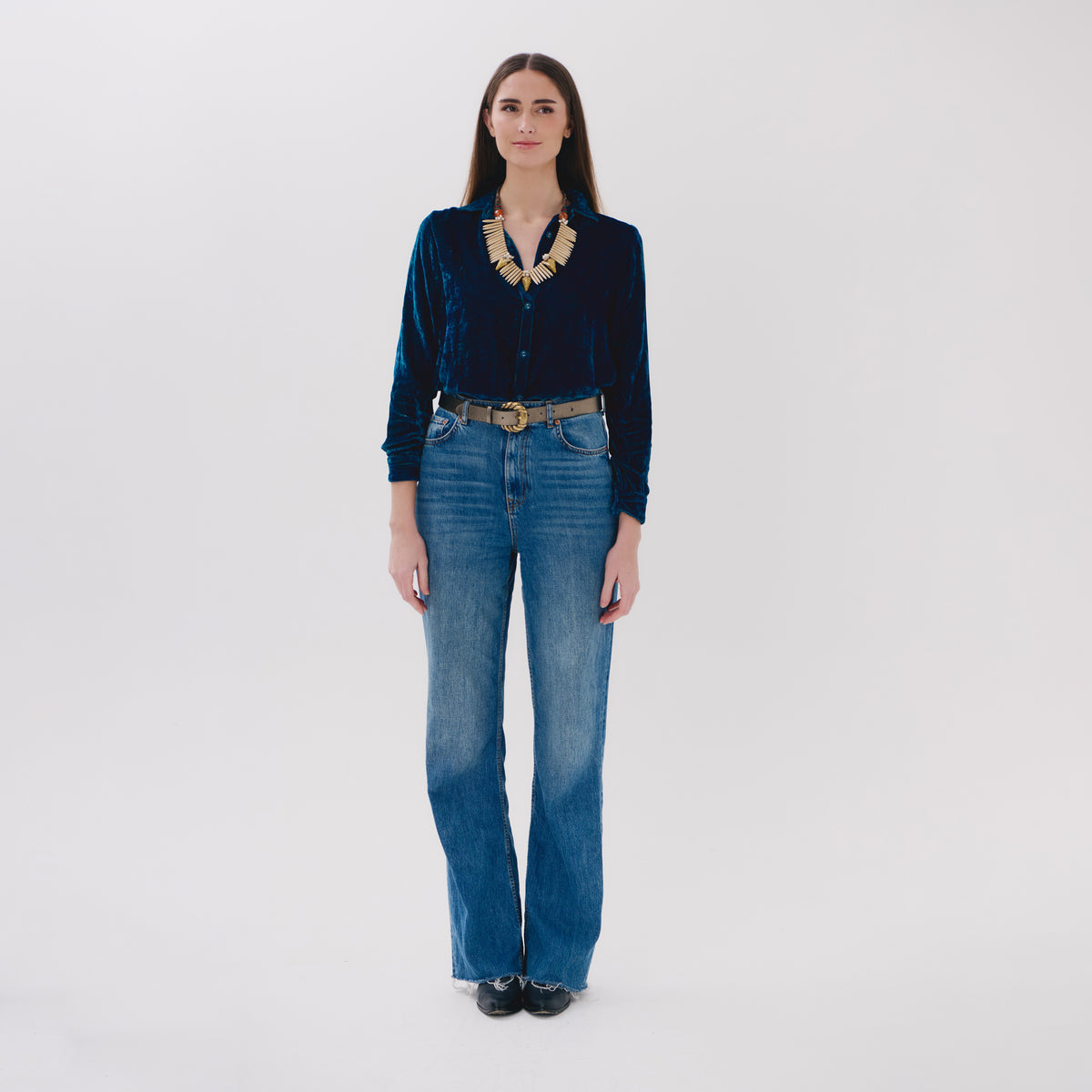Nunus blue blur blouse
