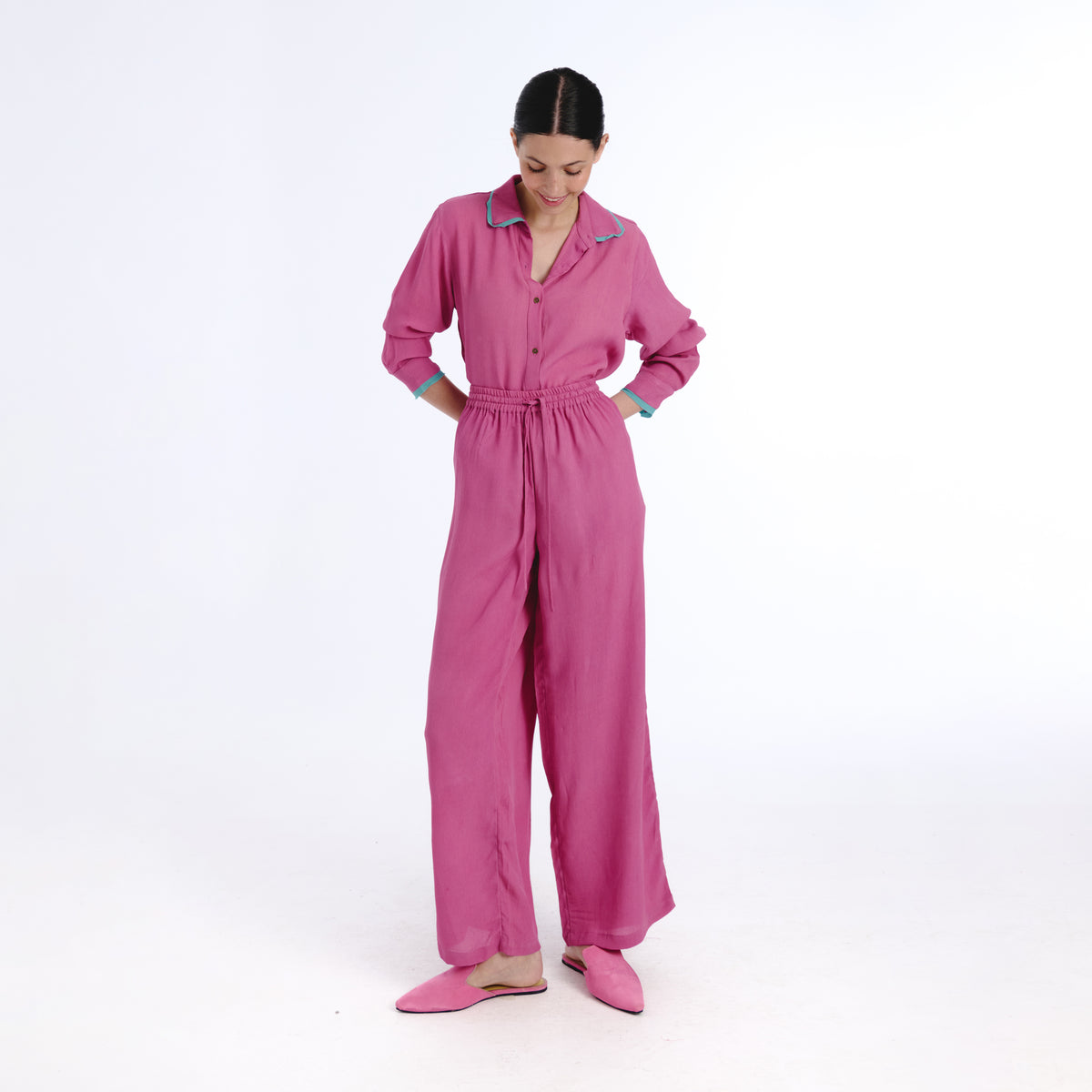 Belira pink plains trouser