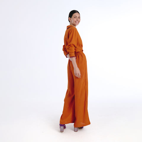 Nunus orange plains blouse
