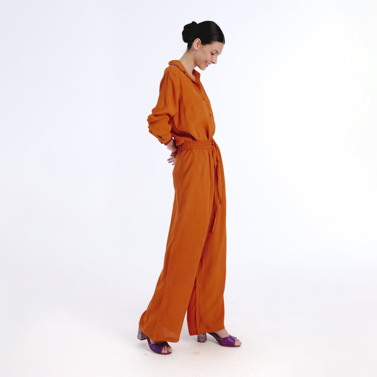 Belira orange plains trouser