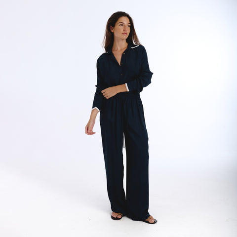 Nunus black plains blouse