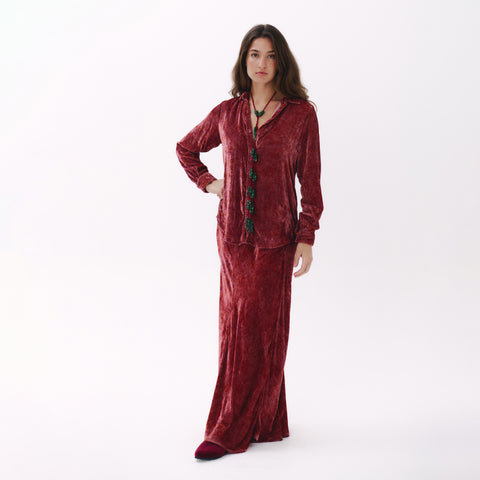 Nunus red blur blouse