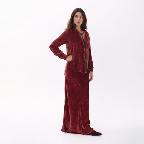 Nunus red blur blouse