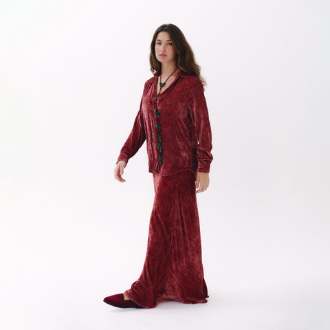 Nunus red blur blouse