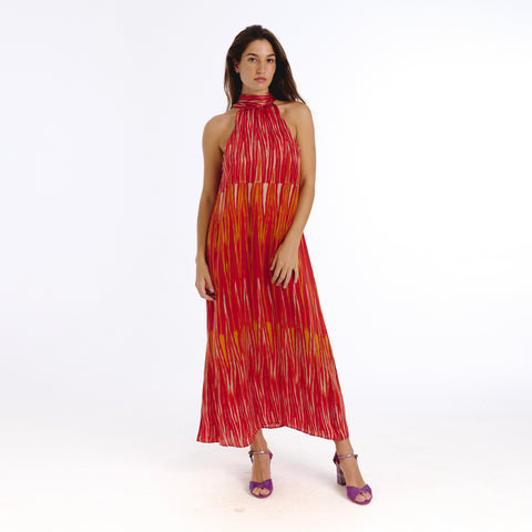 Ossa red ikat Dress