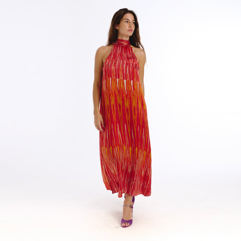 Ossa red ikat Dress