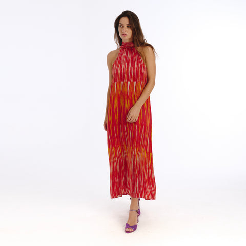 Ossa red ikat Dress