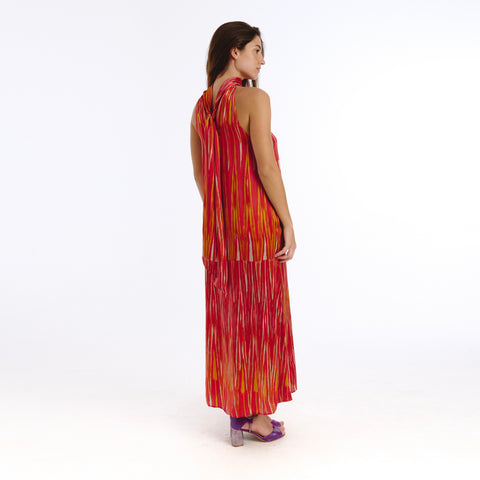 Ossa red ikat Dress