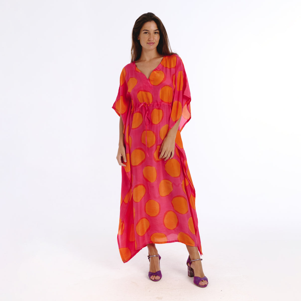 Riko pink sun kaftan