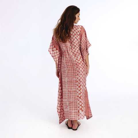 Riko pink batik kaftan