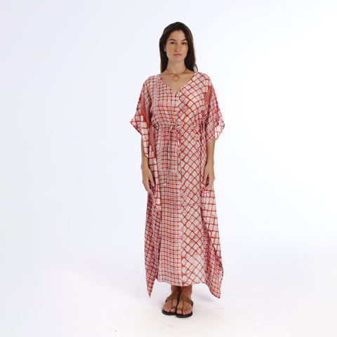 Riko pink batik kaftan
