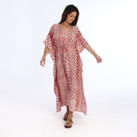 Riko pink batik kaftan