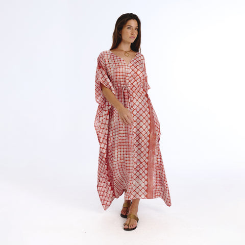 Riko pink batik kaftan