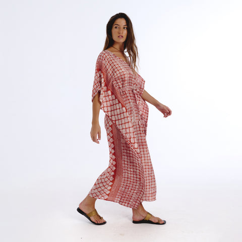 Riko pink batik kaftan