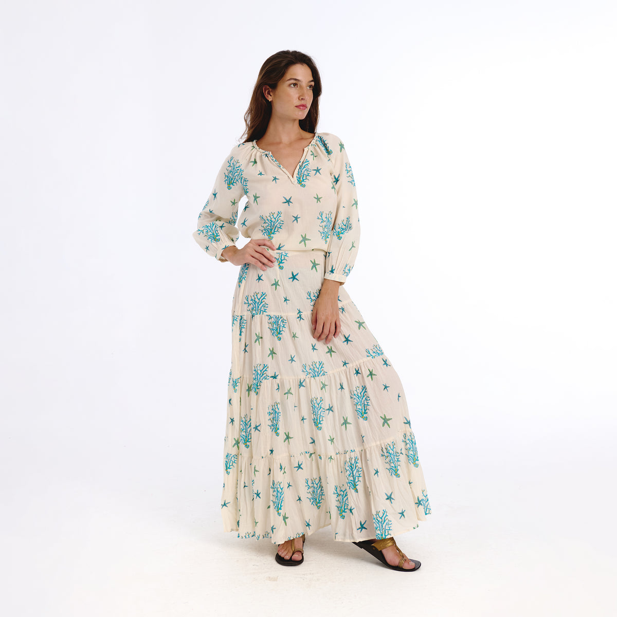 Jaelie blue sea skirt