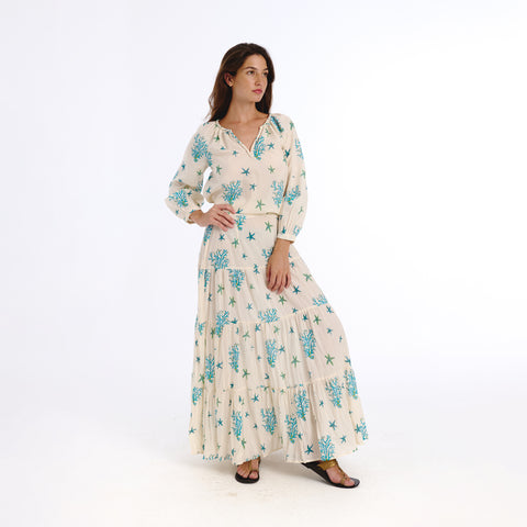 Jaelie blue sea skirt